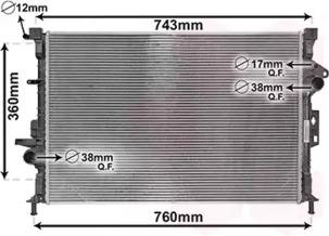 Van Wezel 18012711 Радіатор
