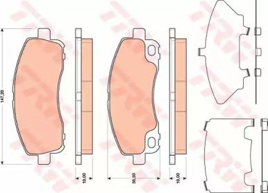 TRW GDB3487 Колодки тормозные TRW GDB3487 Колодки тормозные