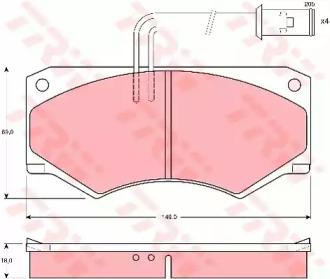 TRW GDB390 Колодки гальмівні TRW GDB390 Колодки гальмівні