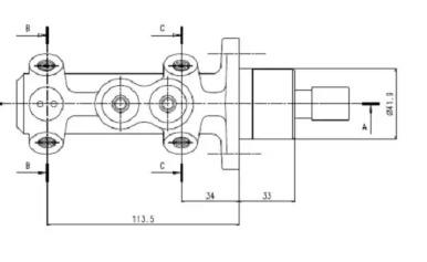 Motaquip VMC206 Циліндр головний гальмівний Motaquip VMC206 Циліндр головний гальмівний