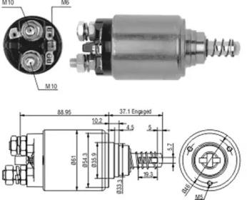 Magneti Marelli 940113050186 Втягуюче реле стартера Magneti Marelli 940113050186 Втягуюче реле стартера