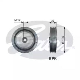 Gates TVD1008 Шкив коленвала