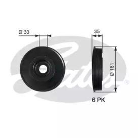 Gates TVD1025 Шкив коленвала