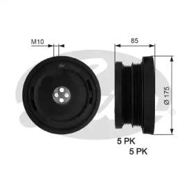 Gates TVD1038 Шкив коленвала Gates TVD1038 Шкив коленвала