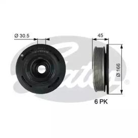 Gates TVD1041 Шків колінвала Gates TVD1041 Шків колінвала