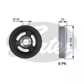 Gates TVD1061 Шкив коленвала Gates TVD1061 Шкив коленвала