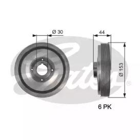 Gates TVD1067 Шкив коленвала Gates TVD1067 Шкив коленвала