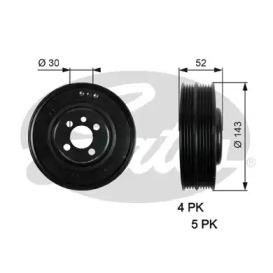 Gates TVD1093 Шкив коленвала Gates TVD1093 Шкив коленвала