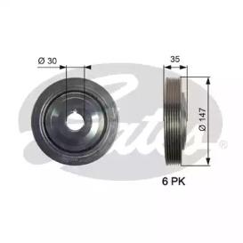 Gates TVD1101 Шкив коленвала Gates TVD1101 Шкив коленвала