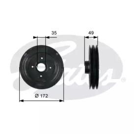 Gates TVD1123 Шків колінвала