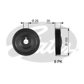 Gates TVD1126 Шкив коленвала Gates TVD1126 Шкив коленвала