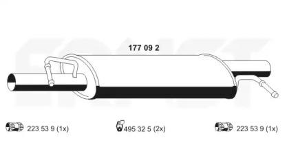 Ernst 177092 Muffler assy front