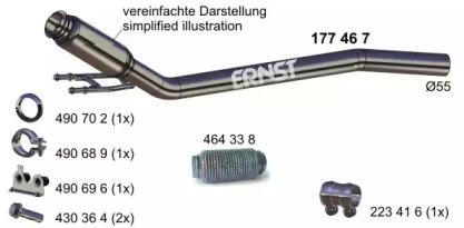 Ernst 177467 Exhaust pipe Ernst 177467 Exhaust pipe