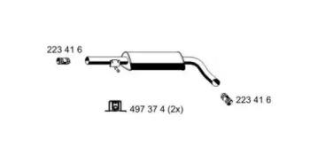 Ernst 202046 Muffler assy front Ernst 202046 Muffler assy front