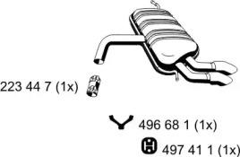 Ernst 202244 Глушник вихлопних газів кінцевий Ernst 202244 Глушник вихлопних газів кінцевий