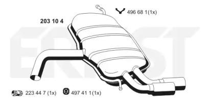 Ernst 203104 Schalldaempfer Ernst 203104 Schalldaempfer