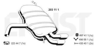 Ernst 203111 Schalldaempfer Ernst 203111 Schalldaempfer
