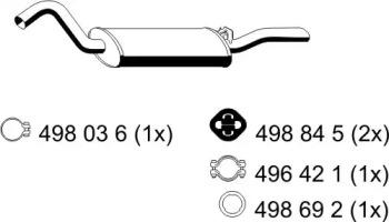 Ernst 224031 Muffler assy front