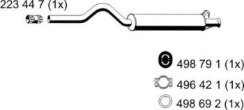 Ernst 233026 Muffler assy front Ernst 233026 Muffler assy front