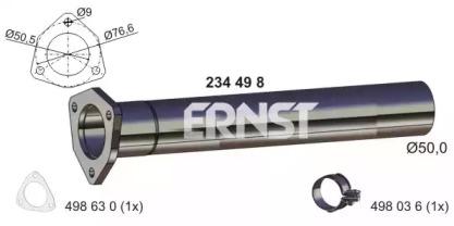 Ernst 234498 Exhaust pipe Ernst 234498 Exhaust pipe