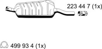 Ernst 275040 Muffler assy front Ernst 275040 Muffler assy front