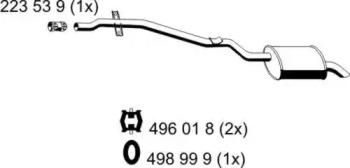 Ernst 290135 Глушник вихлопних газів кінцевий Ernst 290135 Глушник вихлопних газів кінцевий