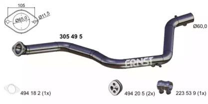 Ernst 305495 Випускна труба відпрацьованих газів Ernst 305495 Випускна труба відпрацьованих газів