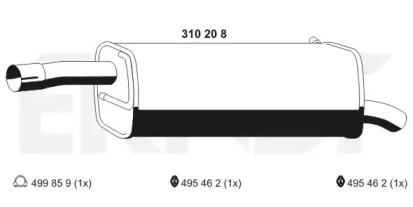 Ernst 310208 Schalldaempfer Ernst 310208 Schalldaempfer