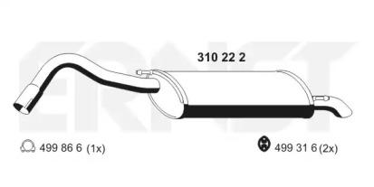 Ernst 310222 Schalldaempfer Ernst 310222 Schalldaempfer