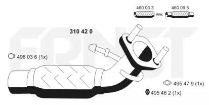 Ernst 310420 Muffler assy front Ernst 310420 Muffler assy front