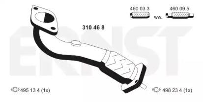 Ernst 310468 Exhaust pipe Ernst 310468 Exhaust pipe