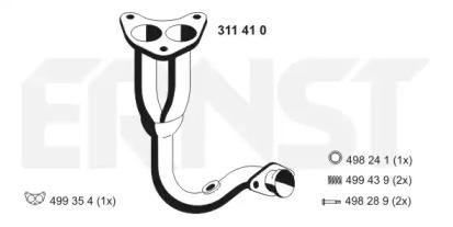 Ernst 311410 Выпускная труба отработанных газов Ernst 311410 Выпускная труба отработанных газов