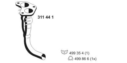 Ernst 311441 Exhaust pipe Ernst 311441 Exhaust pipe