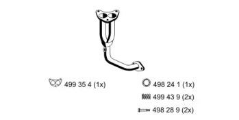 Ernst 311472 Випускна труба відпрацьованих газів Ernst 311472 Випускна труба відпрацьованих газів