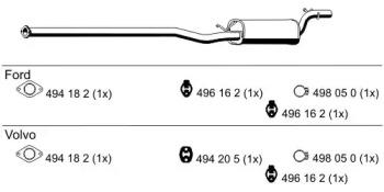 Ernst 313100 Muffler assy front Ernst 313100 Muffler assy front