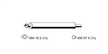 Ernst 313124 Muffler assy front