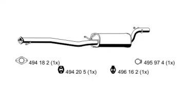 Ernst 313148 Середній глушник вихлопних газів