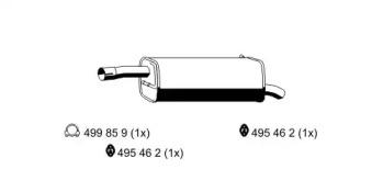 Ernst 313186 Глушник вихлопних газів кінцевий Ernst 313186 Глушник вихлопних газів кінцевий