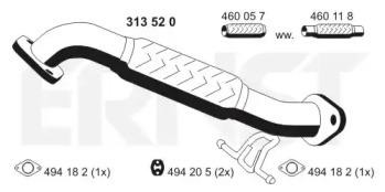 Ernst 313520 Exhaust pipe Ernst 313520 Exhaust pipe