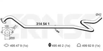 Ernst 314541 Exhaust pipe Ernst 314541 Exhaust pipe