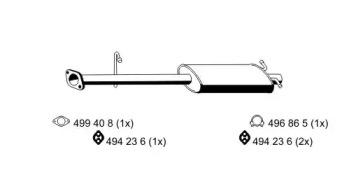 Ernst 330060 Середній глушник вихлопних газів Ernst 330060 Середній глушник вихлопних газів