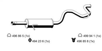 Ernst 330121 Глушник вихлопних газів кінцевий Ernst 330121 Глушник вихлопних газів кінцевий