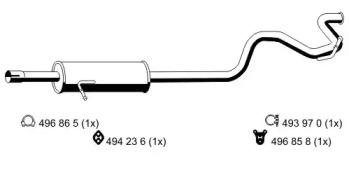 Ernst 330190 Глушник вихлопних газів кінцевий Ernst 330190 Глушник вихлопних газів кінцевий