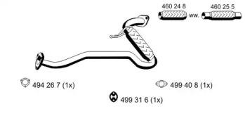 Ernst 330459 Випускна труба відпрацьованих газів Ernst 330459 Випускна труба відпрацьованих газів