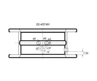 Glyco 02-4574H Підшипник кульковий Glyco 02-4574H Підшипник кульковий