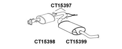 Veneporte CT15398 Muffler assy front