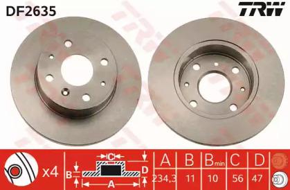 TRW DF2635 Brake disc TRW DF2635 Brake disc