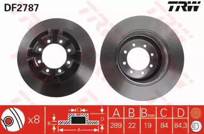 TRW DF2787 Brake disc