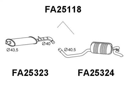 Veneporte FA25118 Глушник вихлопних газів кінцевий
