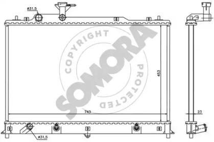 Somora 167440 Радиатор охлаждения двигателя Somora 167440 Радиатор охлаждения двигателя
